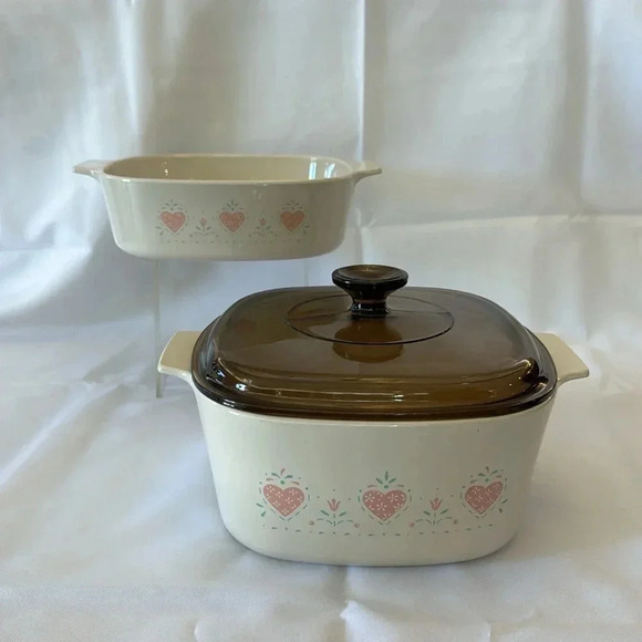 CorningWare FOREVER YOURS Casserole Bakeware Dishes A-3-B A-2-B with Brown Lid - Picture 3 of 8